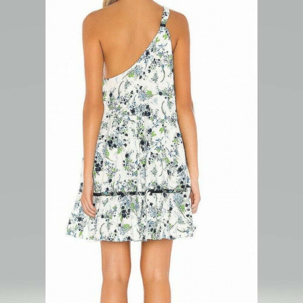 Free People Multi-Color Floral Design One Shoulder Spring/Summer Dress S… - Picture 3 of 4